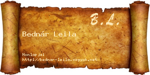 Bednár Leila névjegykártya